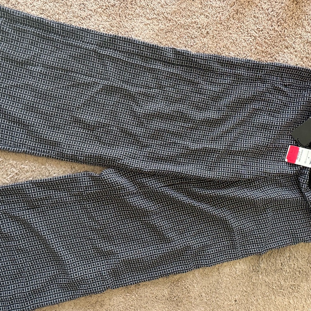 Black, Blue and White Checkered Pants